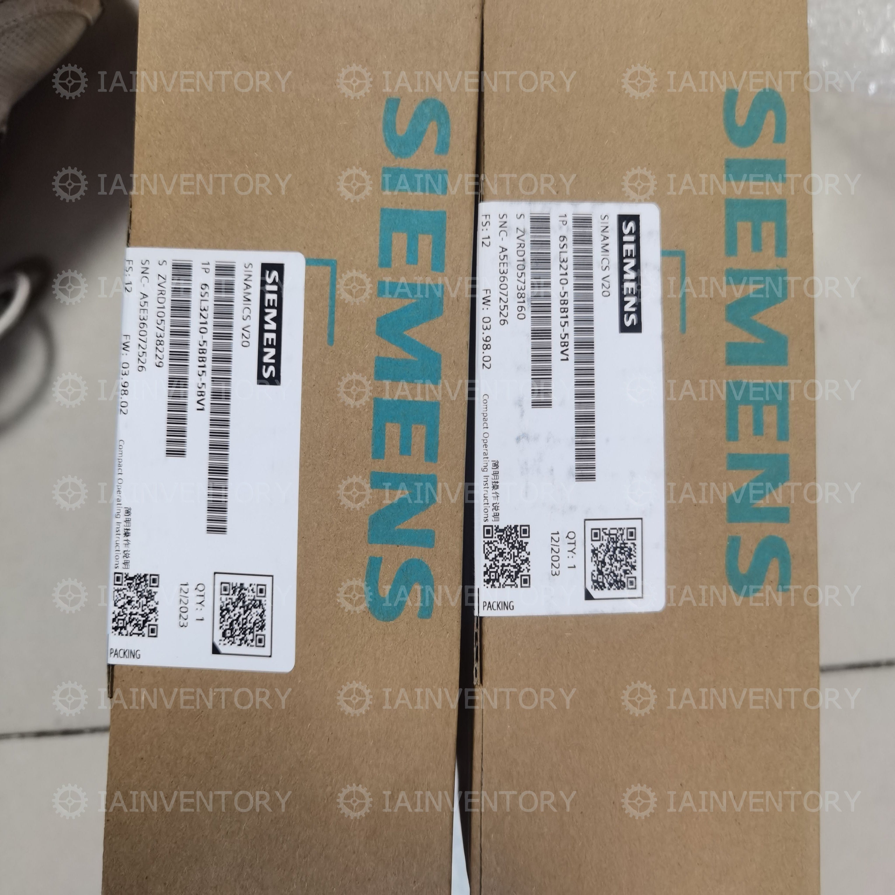 Siemens 6SL3210-5BB15-5BV1 Inverter 6SL3 210-5BB15-5BV1