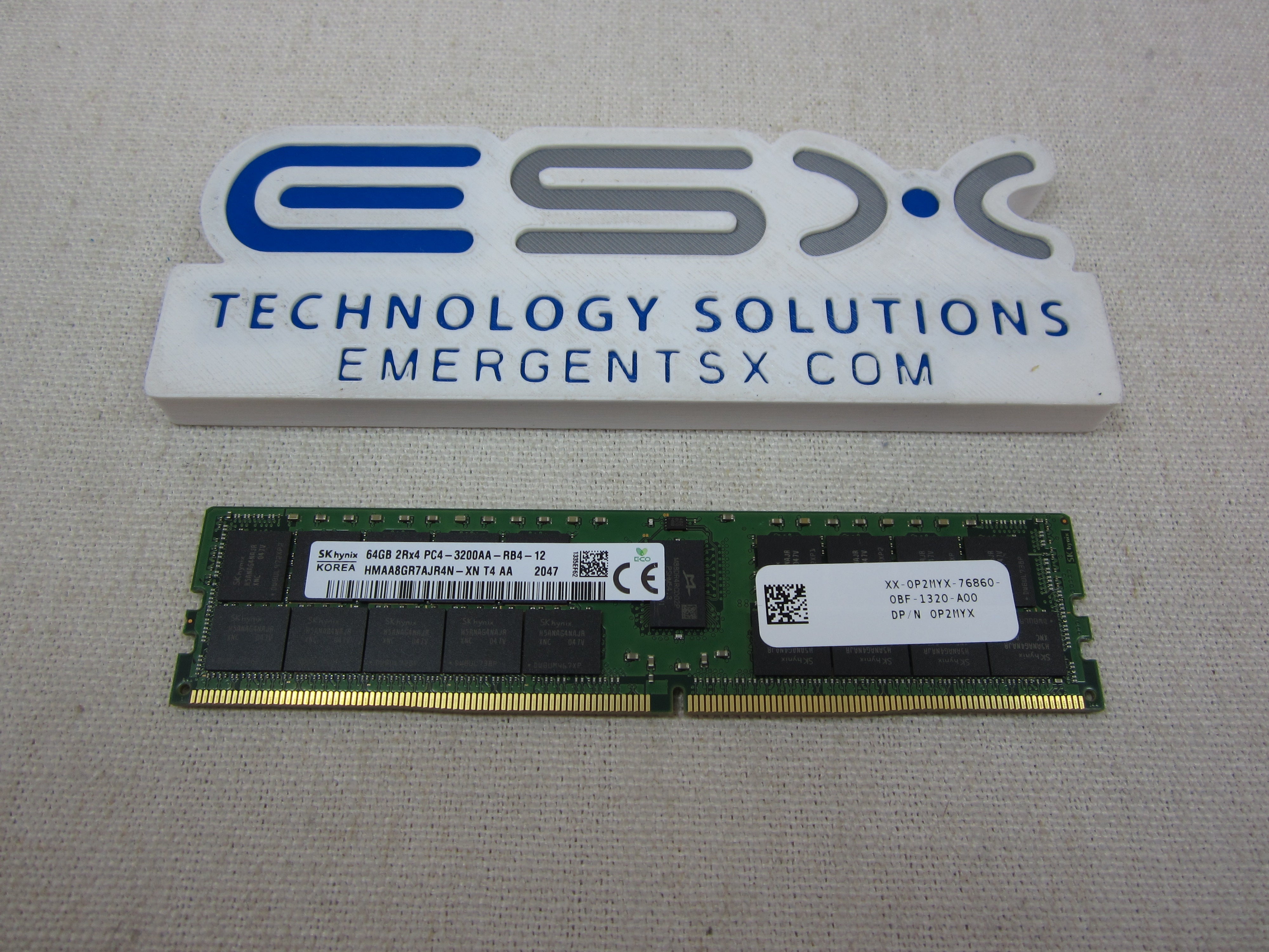 OEM Dell Label P2MYX 64GB 2Rx4 PC4-2933Y DDR4 ECC Server Memory RDIMM