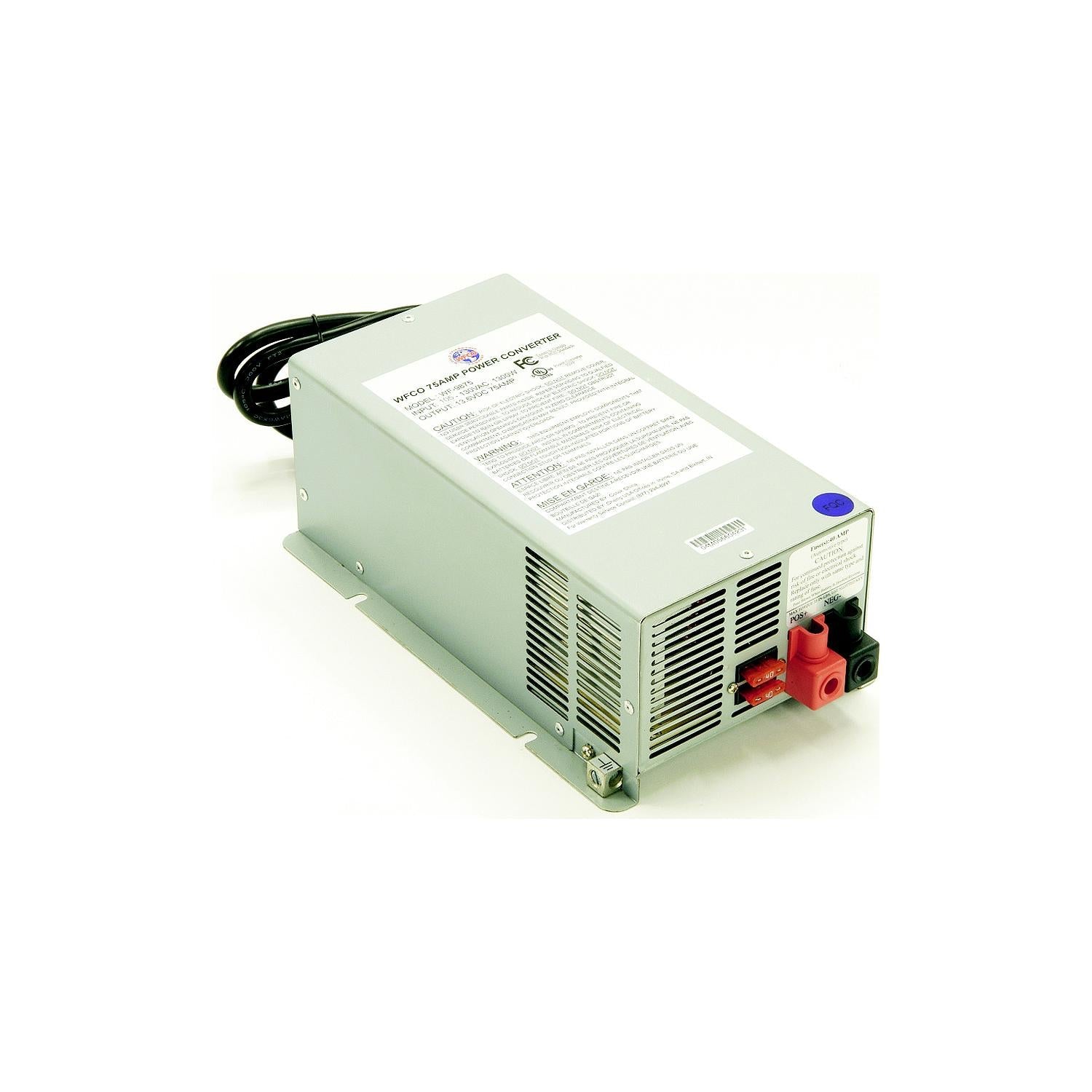 WFCO WF-9875-AD-CB 9800 Series RV Deck Mount 75A Power Converter Charger