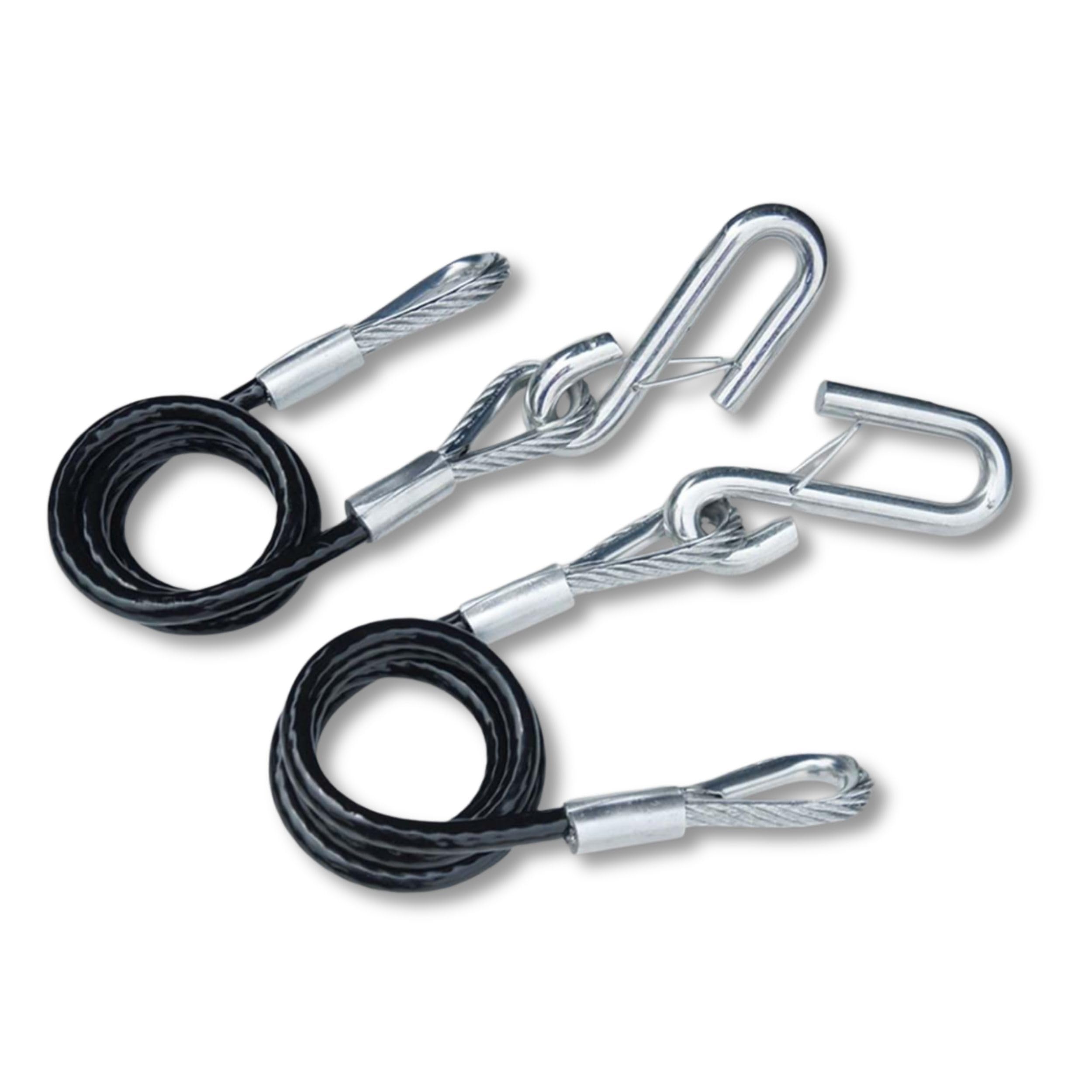 Tie Down Engineering 59541 36" Black Vinyl Jacketed Hitch Cables w/ "S" Hooks, Sold as Pair