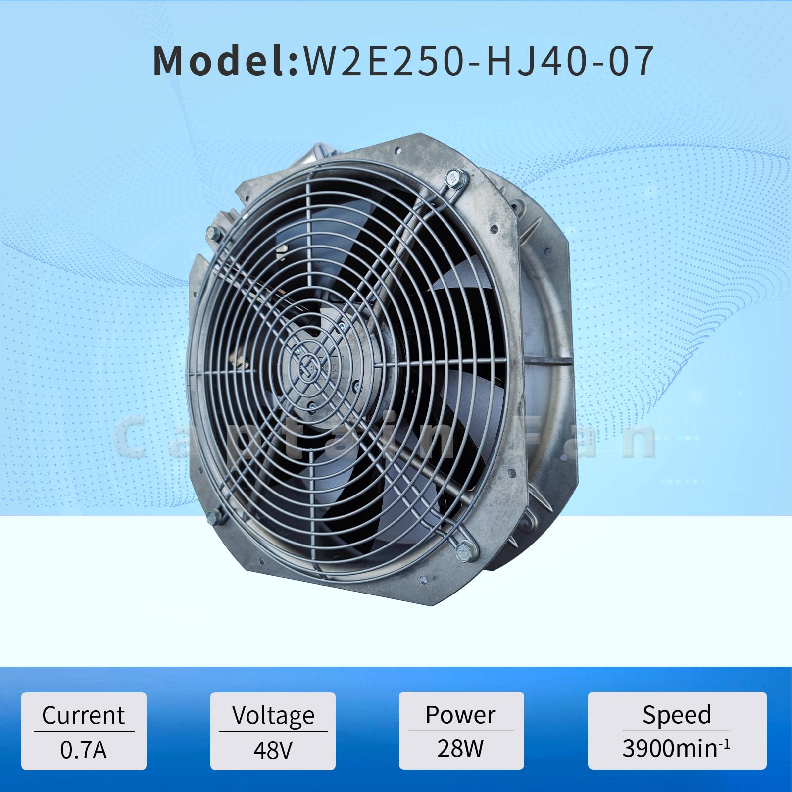 W2E250-HJ40-07 Ebm Papst Fan 115VAC 1.45/2.03A Axial Cooling Fan Cabinet