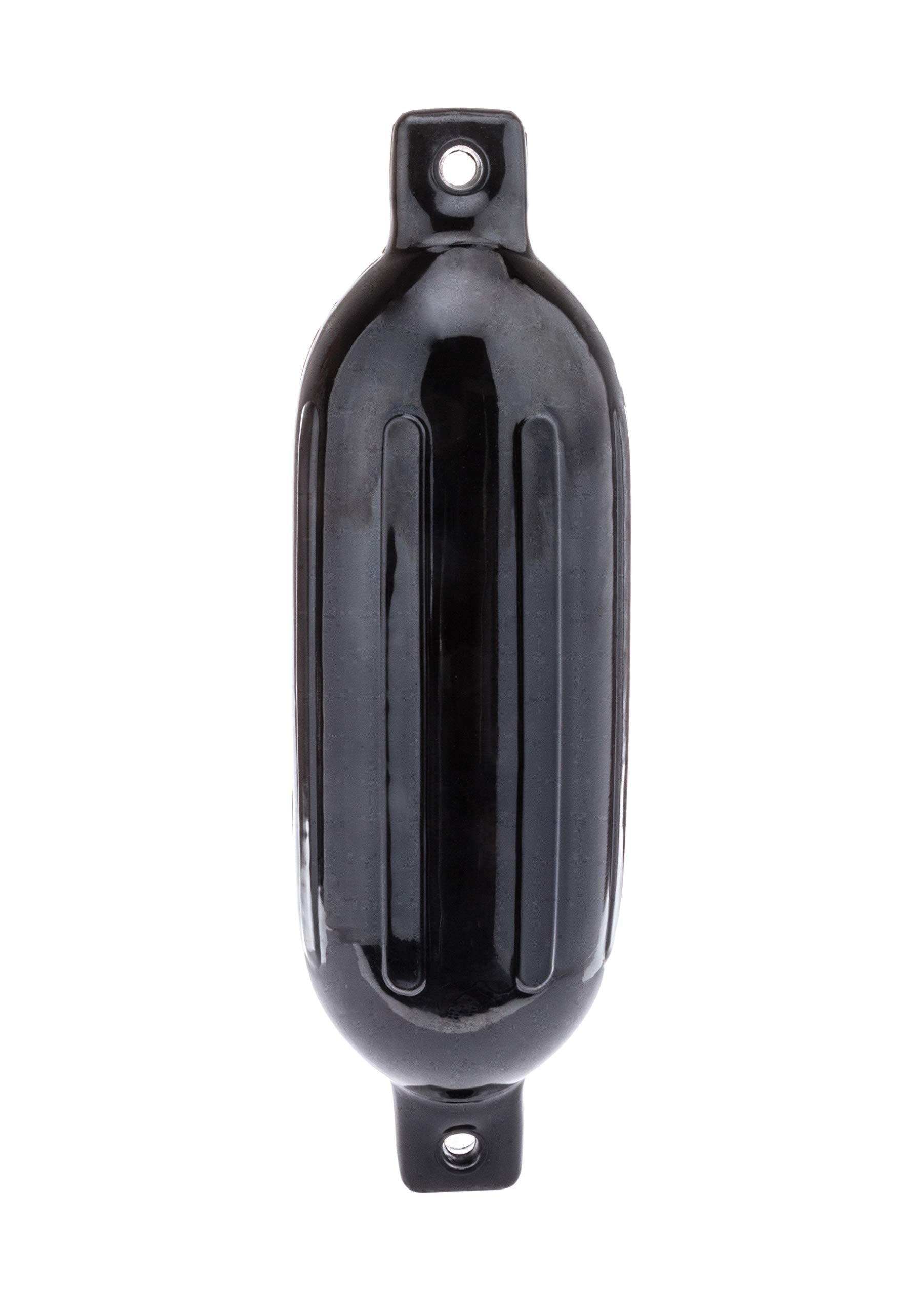 Seachoice DE79236S 79061 Twin Eye Ribbed Fender, Black, 6.5 x 23"