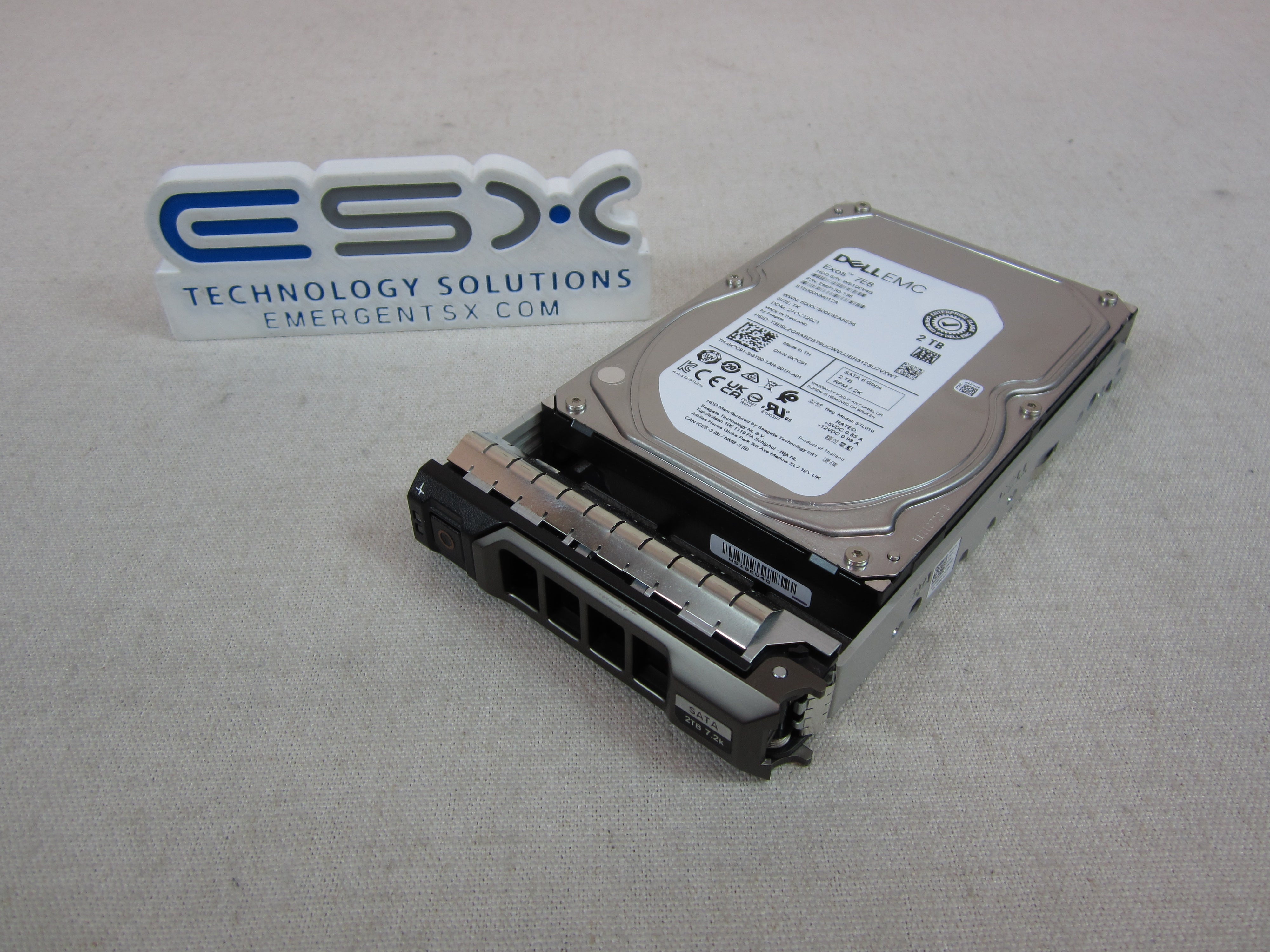 Dell X7C91 2TB 7.2k 6Gb/s 3.5" SATA Hard Drive ST2000NM012A w/ 13G Tray