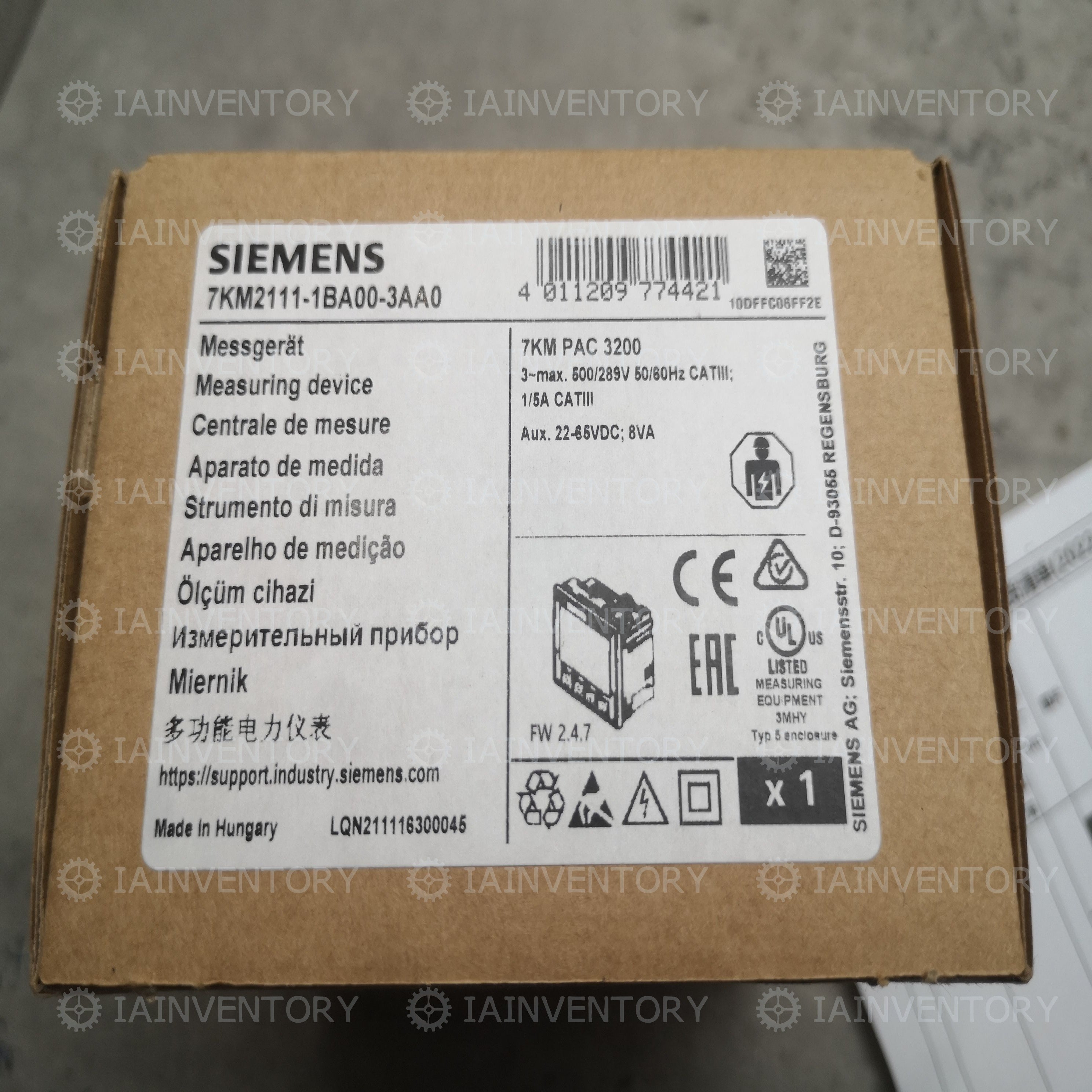 Siemens 7KM PAC3200 7KM2111-1BA00-3AA0
