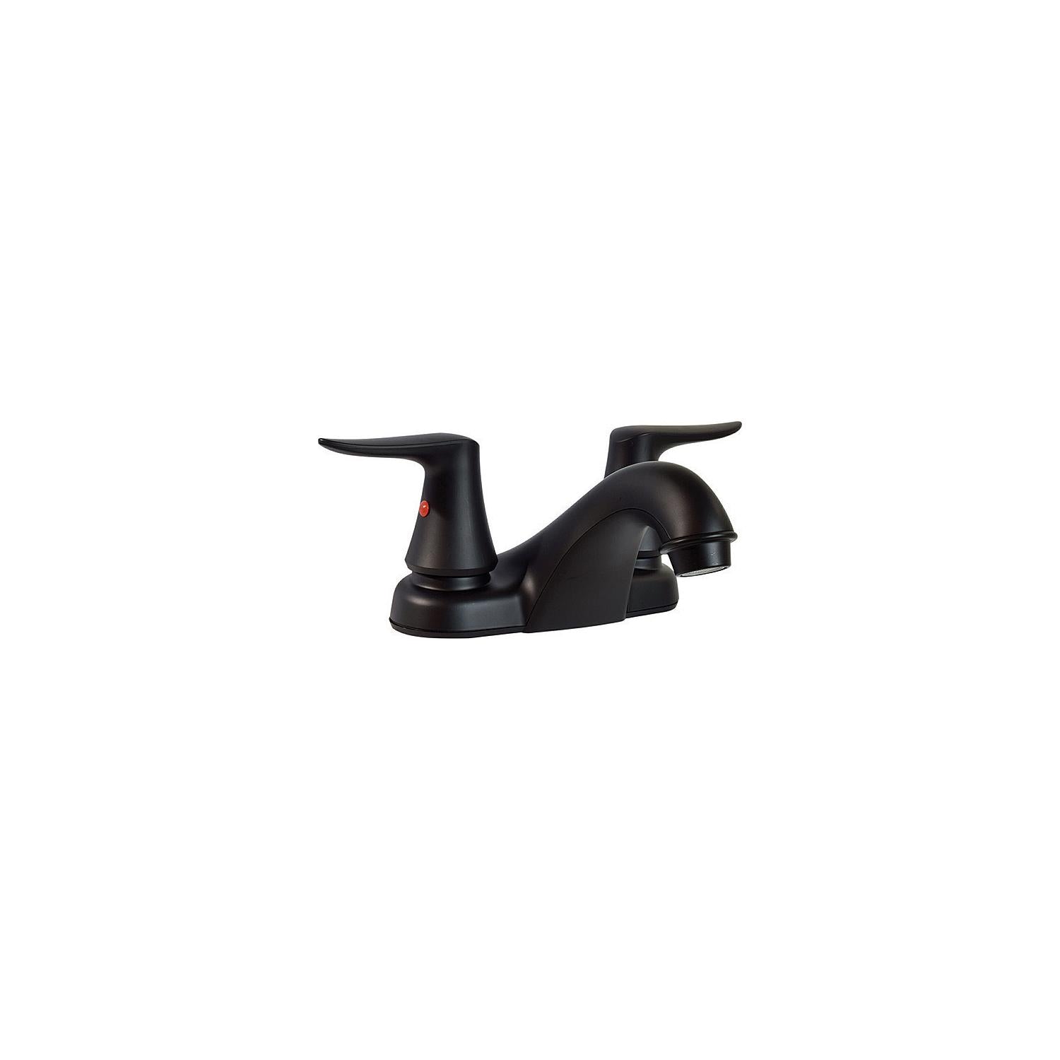 Valterra PF222706 Catalina Two Handle 4" Lavatory Faucet Hi-Rise Spout, Matte Black