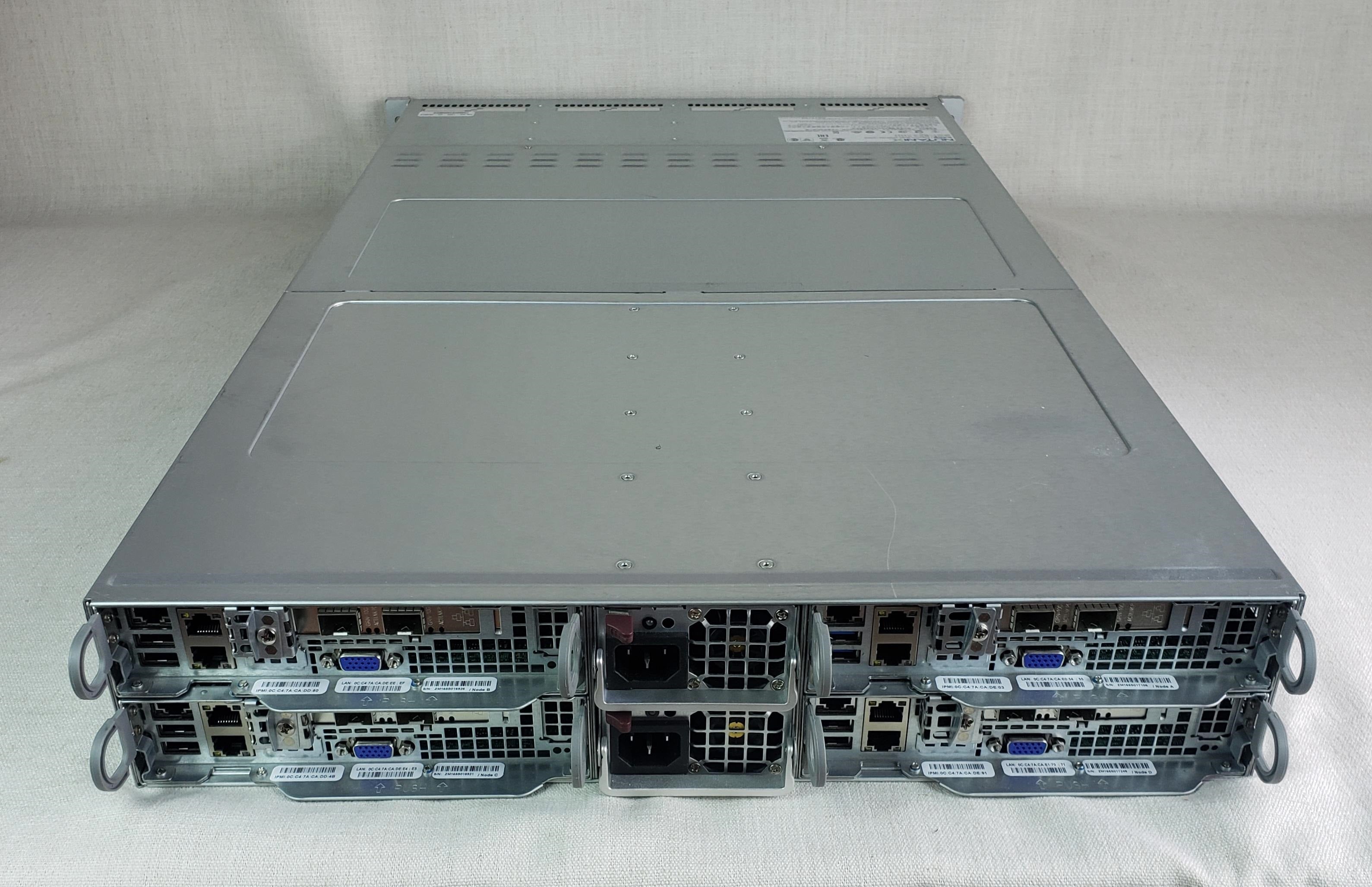 Nutanix NX-1465-G5-2640v4 2U 4 Node 12x 3.5” Barebones Server w/ 4x X10DRT Nodes