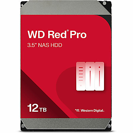 Western Digital Red Pro WD121KFBX 12 TB Hard Drive - 3.5" Internal - SATA (SATA/600) - Conventional Magnetic Recording (CMR) Method - WD121KFBX
