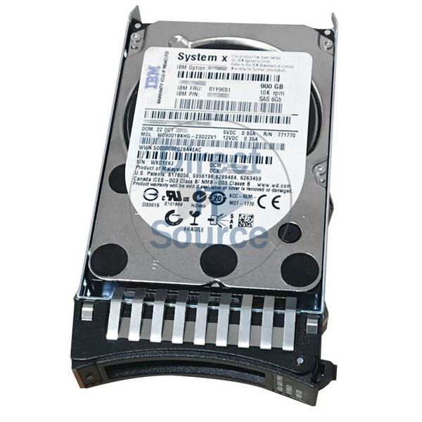 IBM 81Y9651 - 900GB 10K SAS 6.0Gbps 2.5" Hard Drive - aloinfousa.com