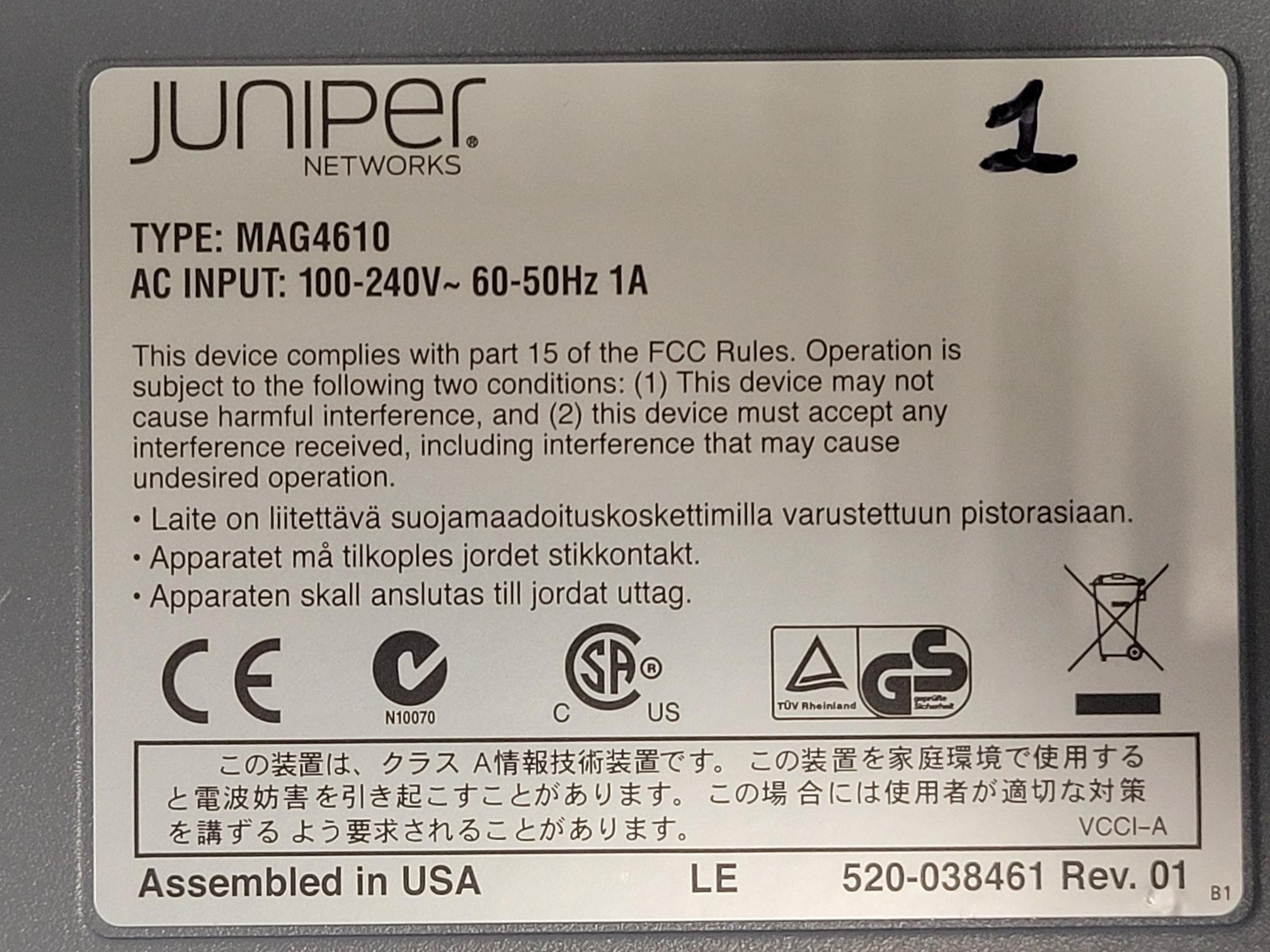 Lot of 2x Juniper MAG4610 Junos Pulse Gateway Appliances