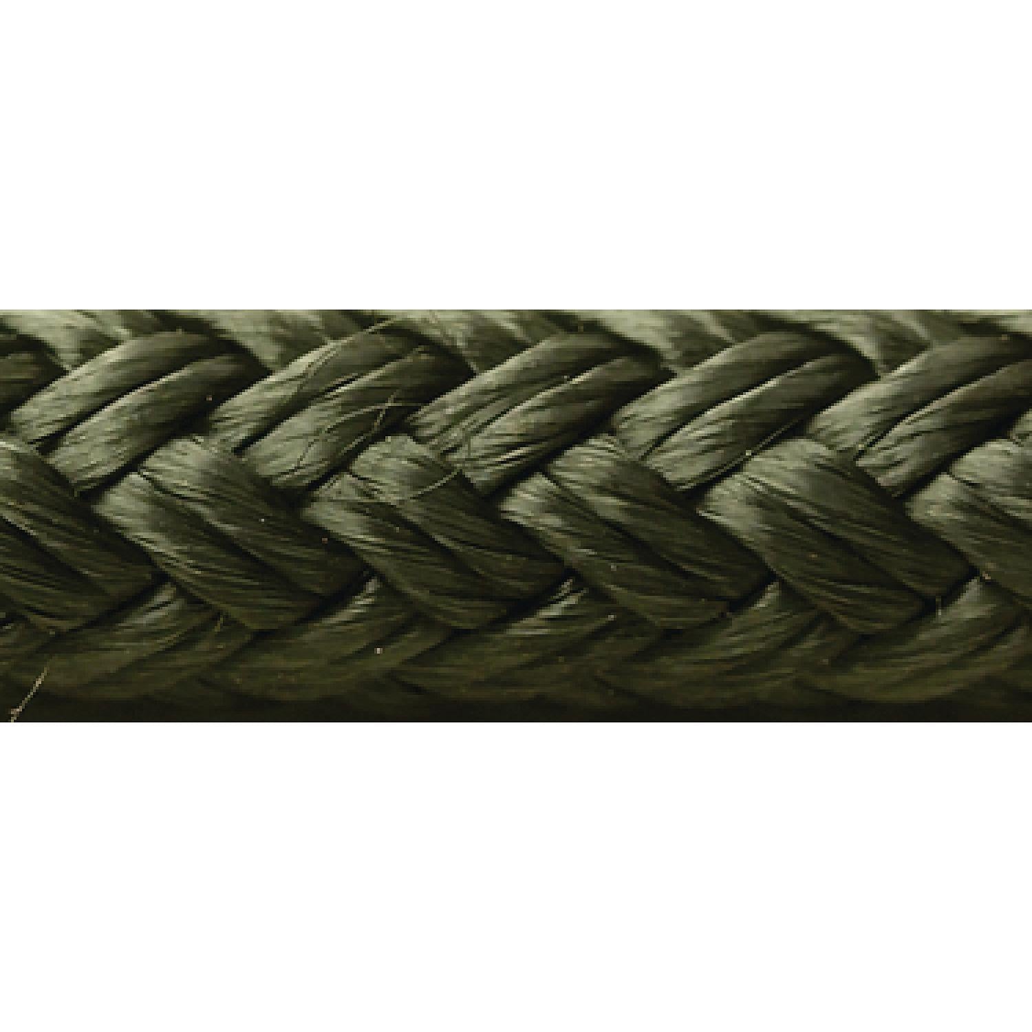 Seachoice Double-Braid Nylon Dock Line w/ Eye Splice, Pre-Shrunk, Heat Stabilized, 5/8 In. X 25 Ft., Black