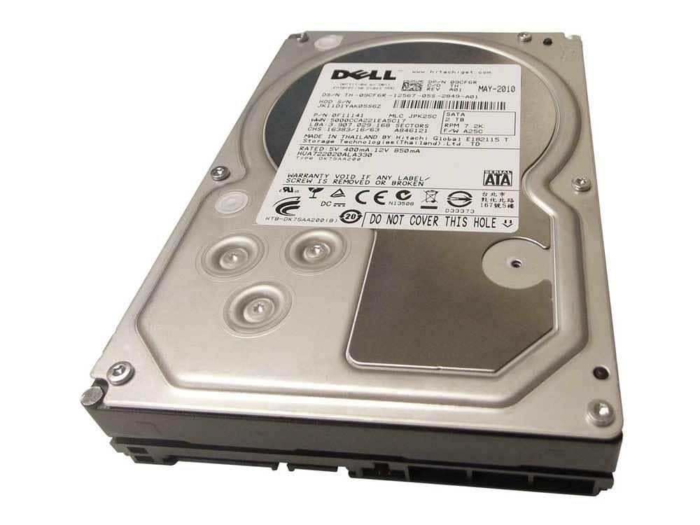 Dell 2TB SATA 7.2k 3.5" 3G Hard Drive 9CF6R