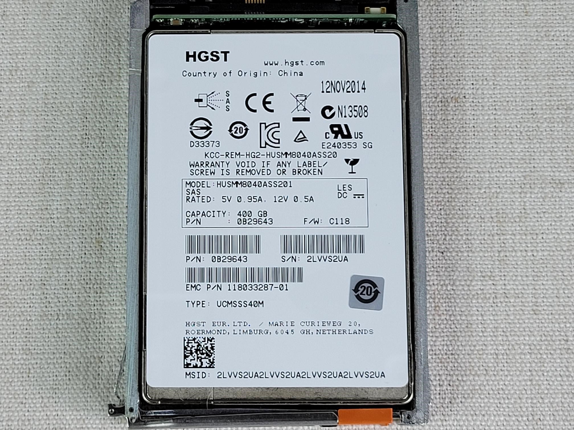 XtremIO - 400GB 12Gb/s SAS 2.5'' SSD - PN: 005050673