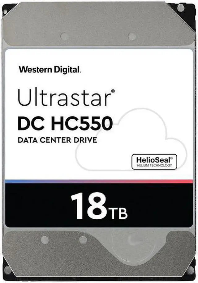 WD Ultrastar DC HC550 18TB Hard Drive 3.5" Internal 512MB 7200 RPM SAS 12Gb/s 512E SE P3 0F38353 (WUH721818AL5204