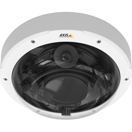 Axis Communications P3707-PE Indoor/Outdoor 8MP Network Dome Camera with 2.8-6mm Varifocal Lens, Up to 25/30 fps at 720p, 360 Degree Multisensor, H.264, MJPEG, Vandal-Resistant, PoE, White