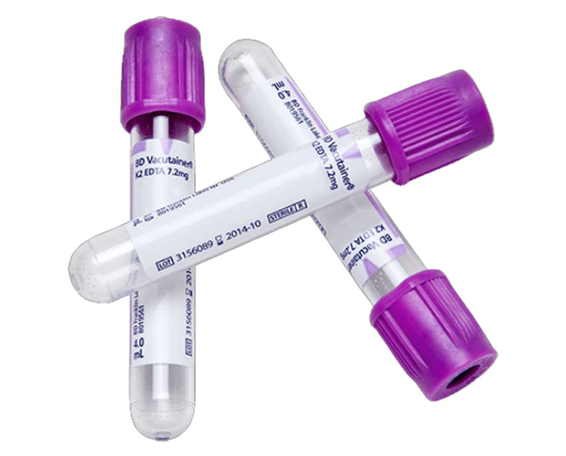 Vacutainer Plastic Blood Collection Tube with K2EDTA Hemogard (1000/Cs, 5mL, 13mm x 100mm, Gold