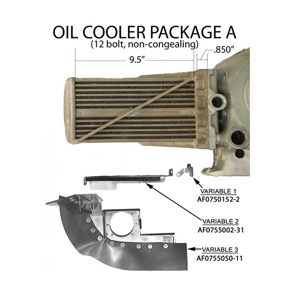Cessna 180 1956-81 182 58-73 Package B Engine Baffle Kit, Powder Coat, Black Seals