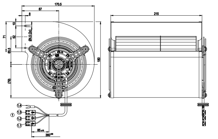 D2E133-AM35-B4 ebm-papst Centrifugal Fan | 230V 165W | Durable, Quiet & Efficient