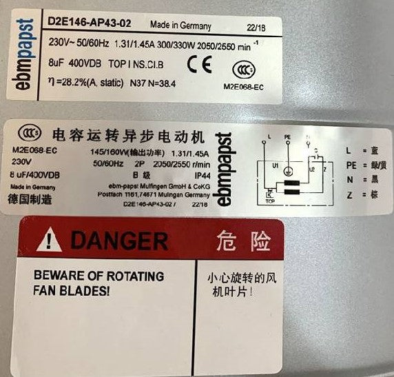 D2E146-AP43-02 ebm-papst Centrifugal fans 1.08/1.2A