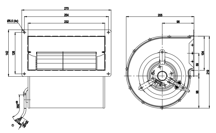 D2E146-AP43-22 ebm-papst Blowers Fans
