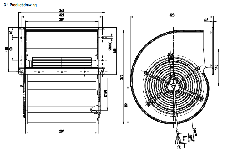 EBMpapst D4E225-BC01-23   FAN