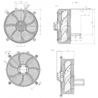 FE031-4DZ.DC.A7 ZIEHL-ABEGG Axial Fan 0.20kW 3-230/400V 0.5/0.29A 1410rpm