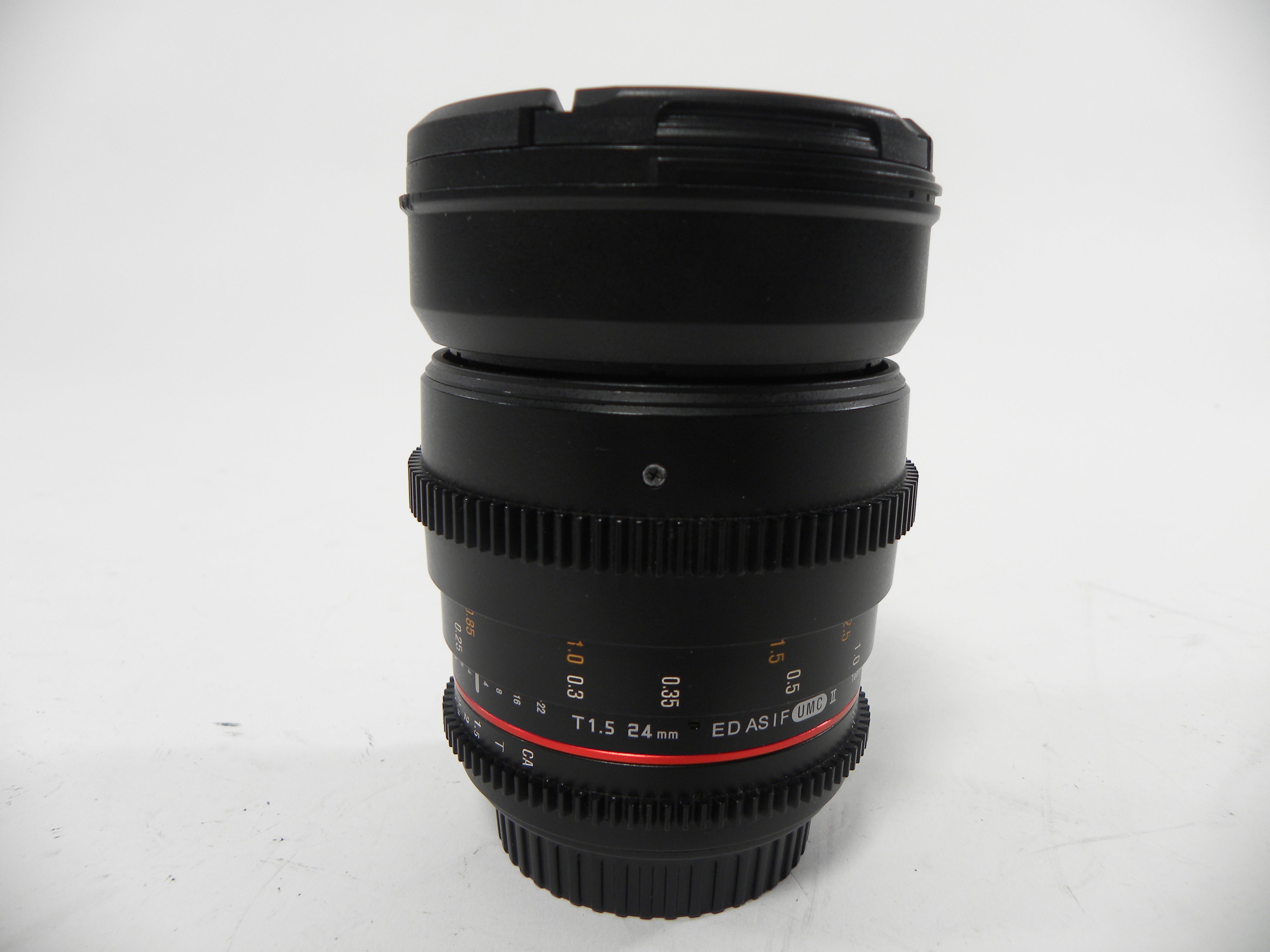 Rokinon 24mm f1.5 Canon EF-S Mount  Parts only AS IS