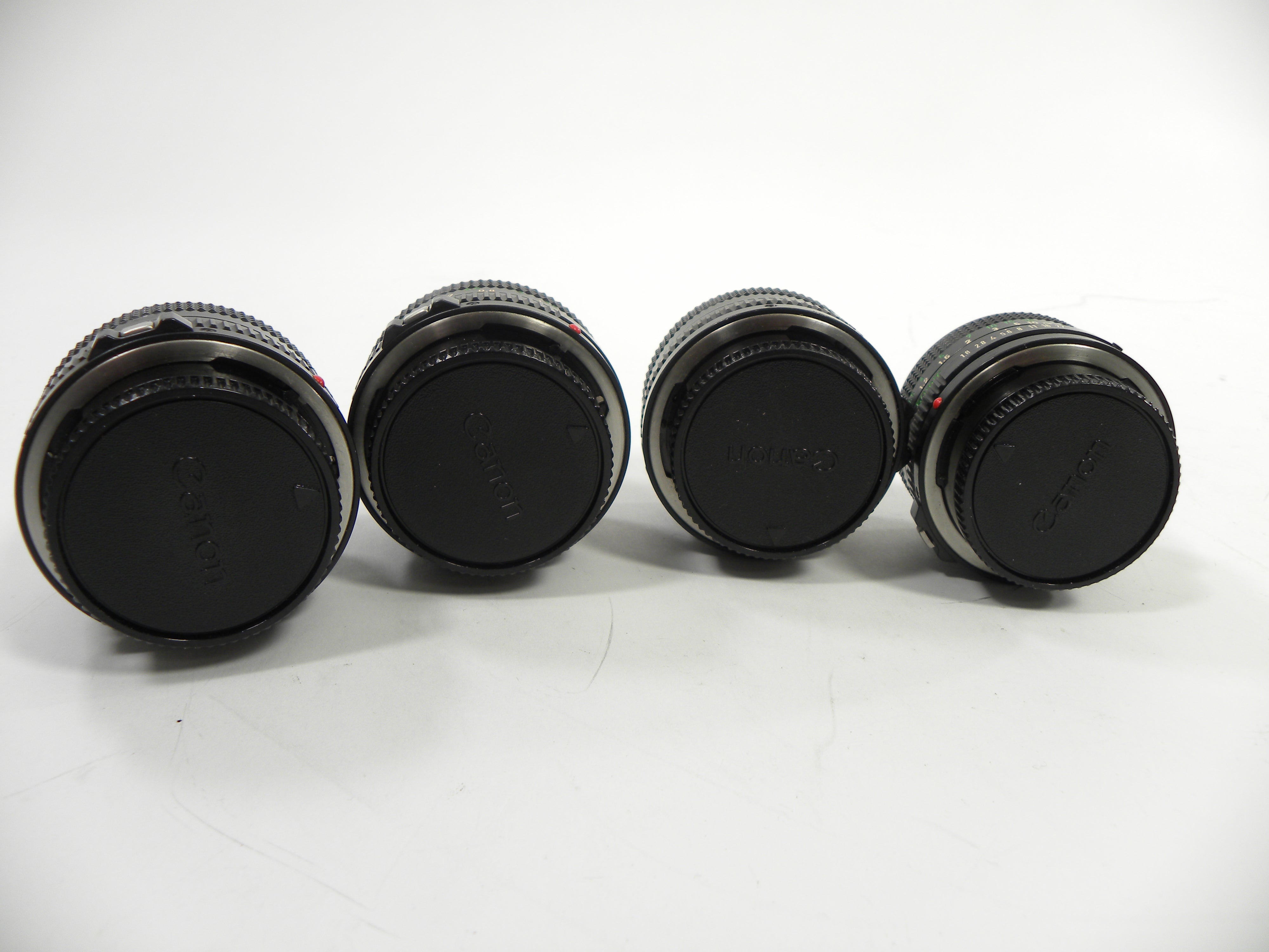 Canon FD 50mm f1.8 Lot of 4 AS IS NO RETURNS! (parts or repair)