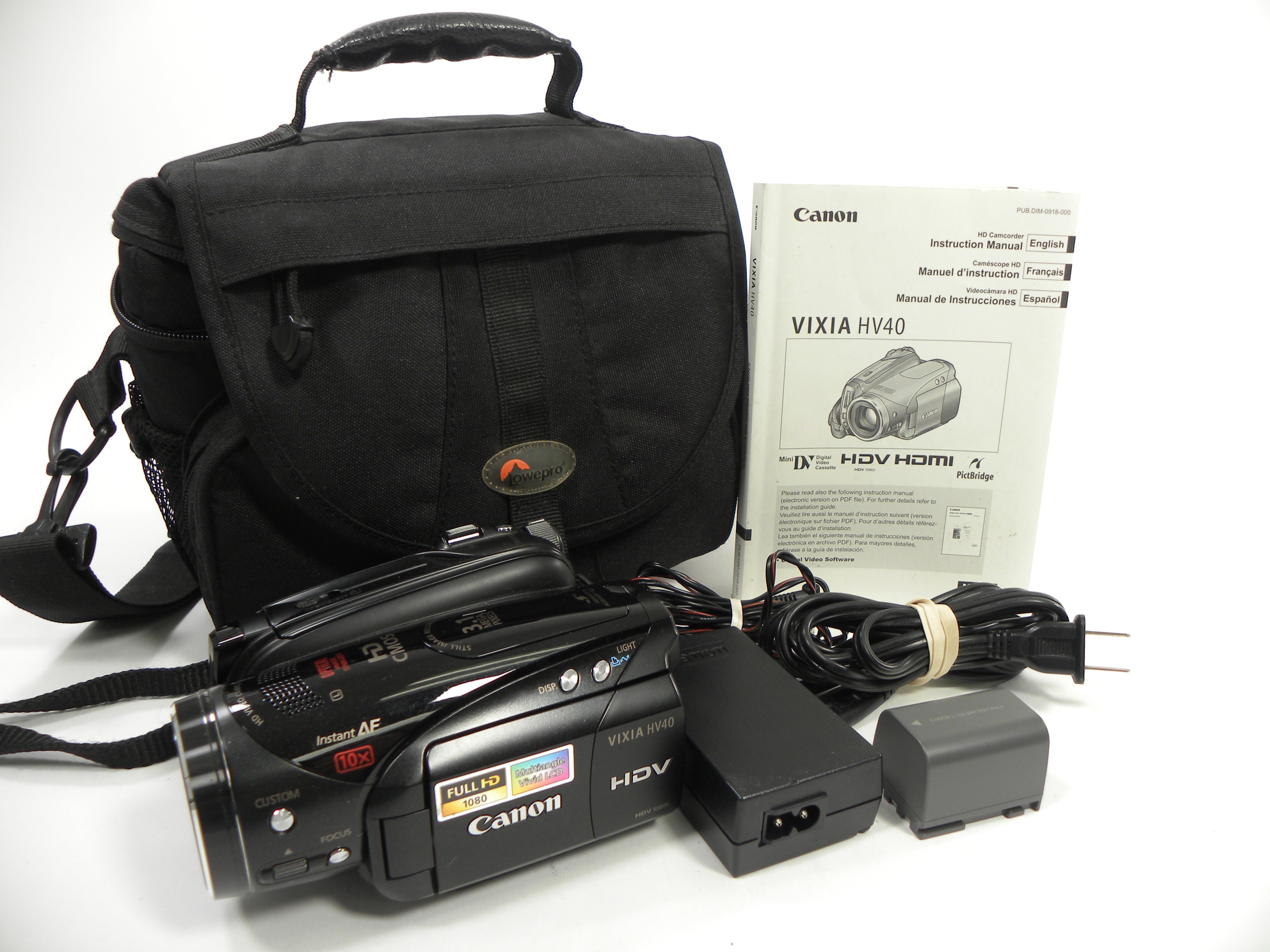 Canon Vixia HV40 MiniDV Camcorder