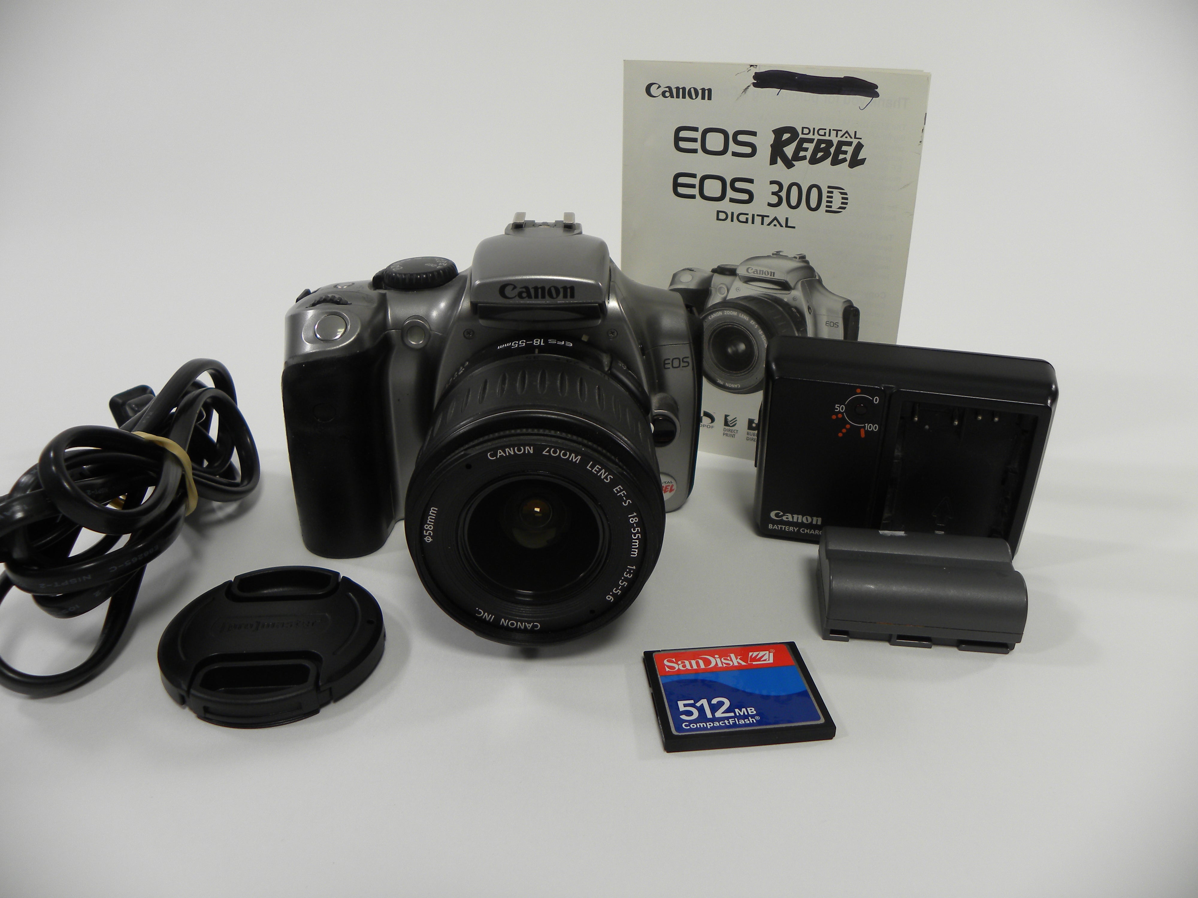 Canon EOS Rebel 300D 6.3mp Digital SLR w/EF-S 18-55mm f3.5-5.6