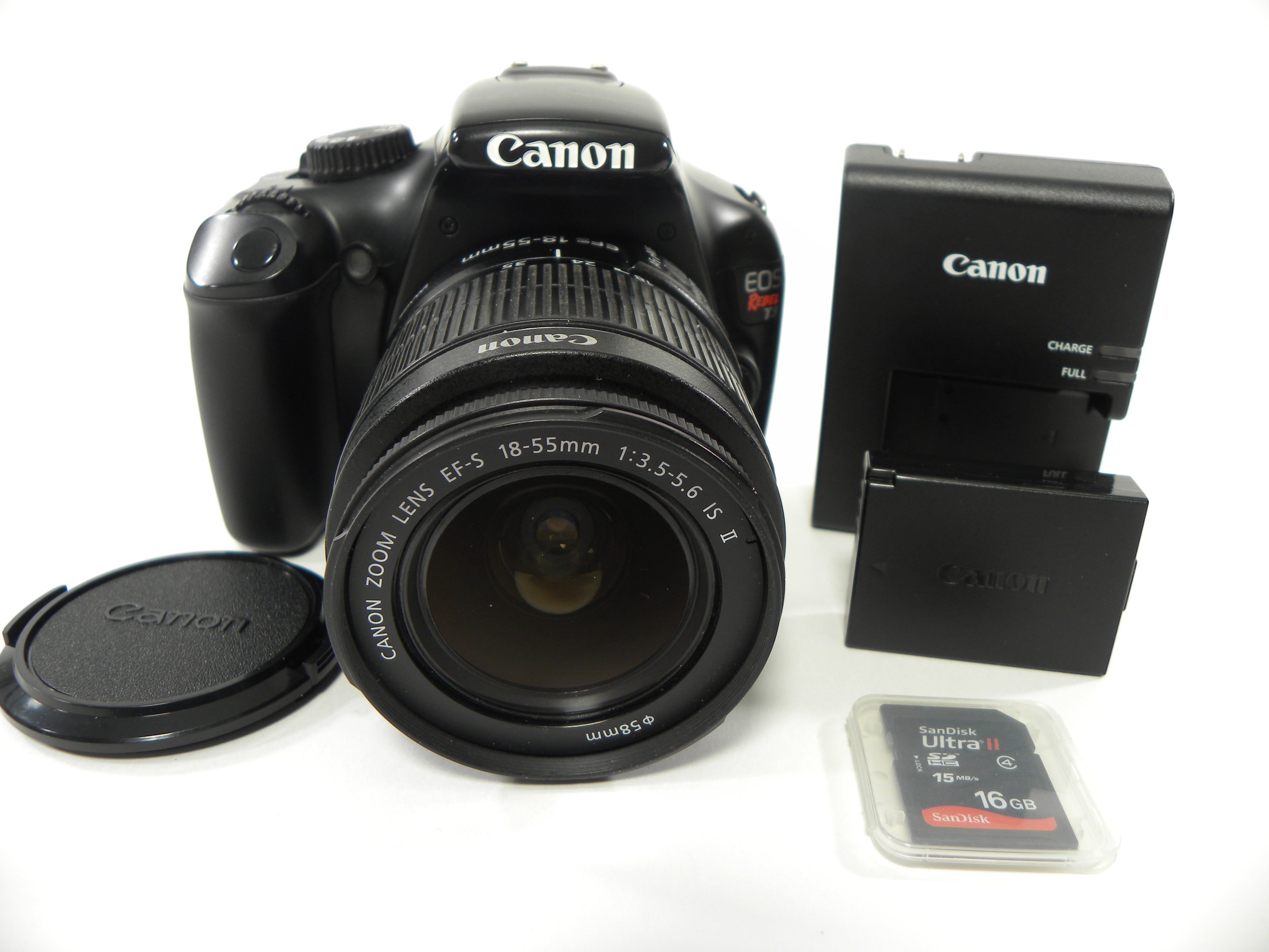 Canon EOS Rebel T3 12.2mp Digital SLR w/EF-S 18-55 IS II Shutter ct. 13,625