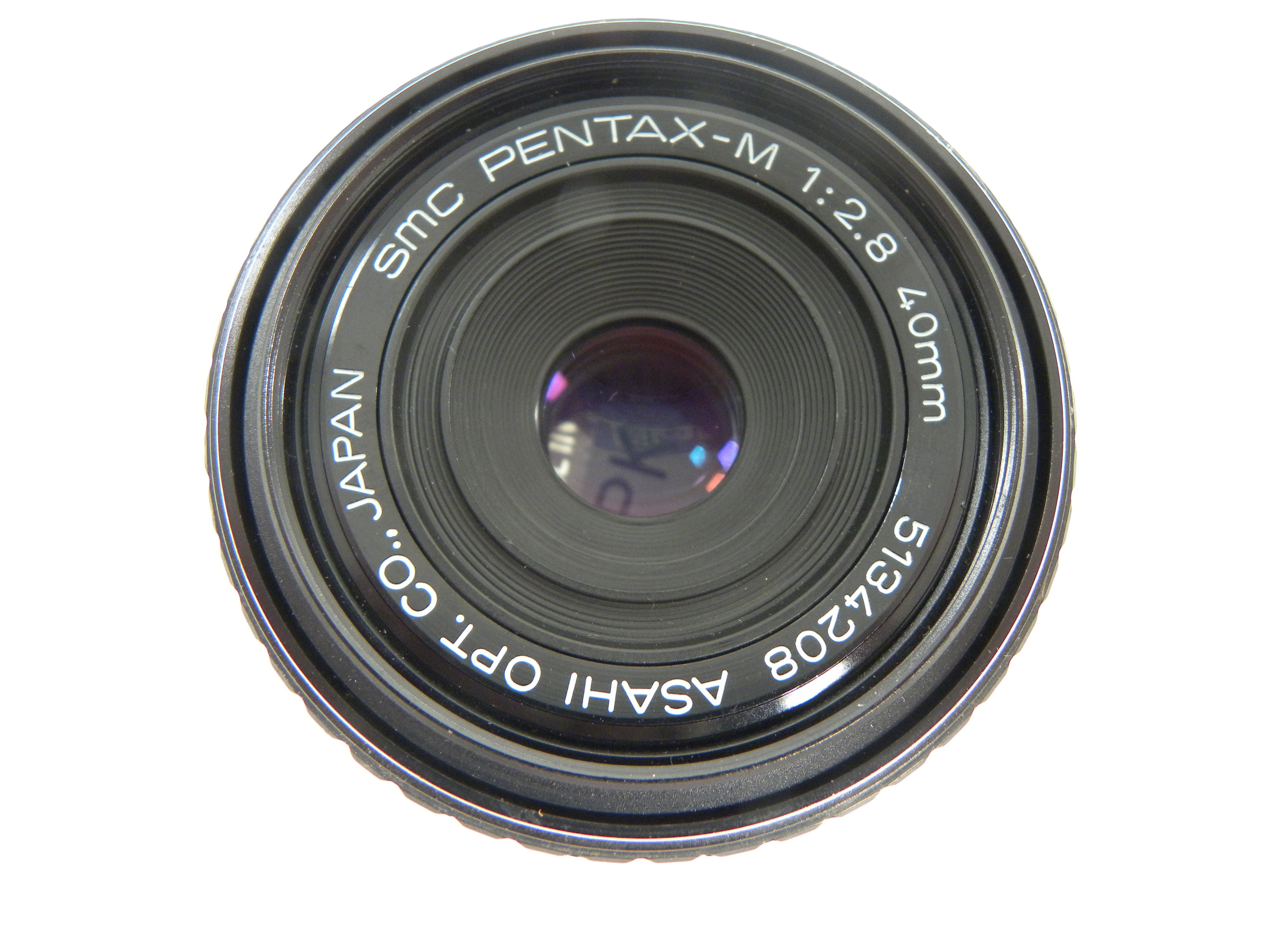 Pentax-M SMC 40mm f2.8 PK Mount