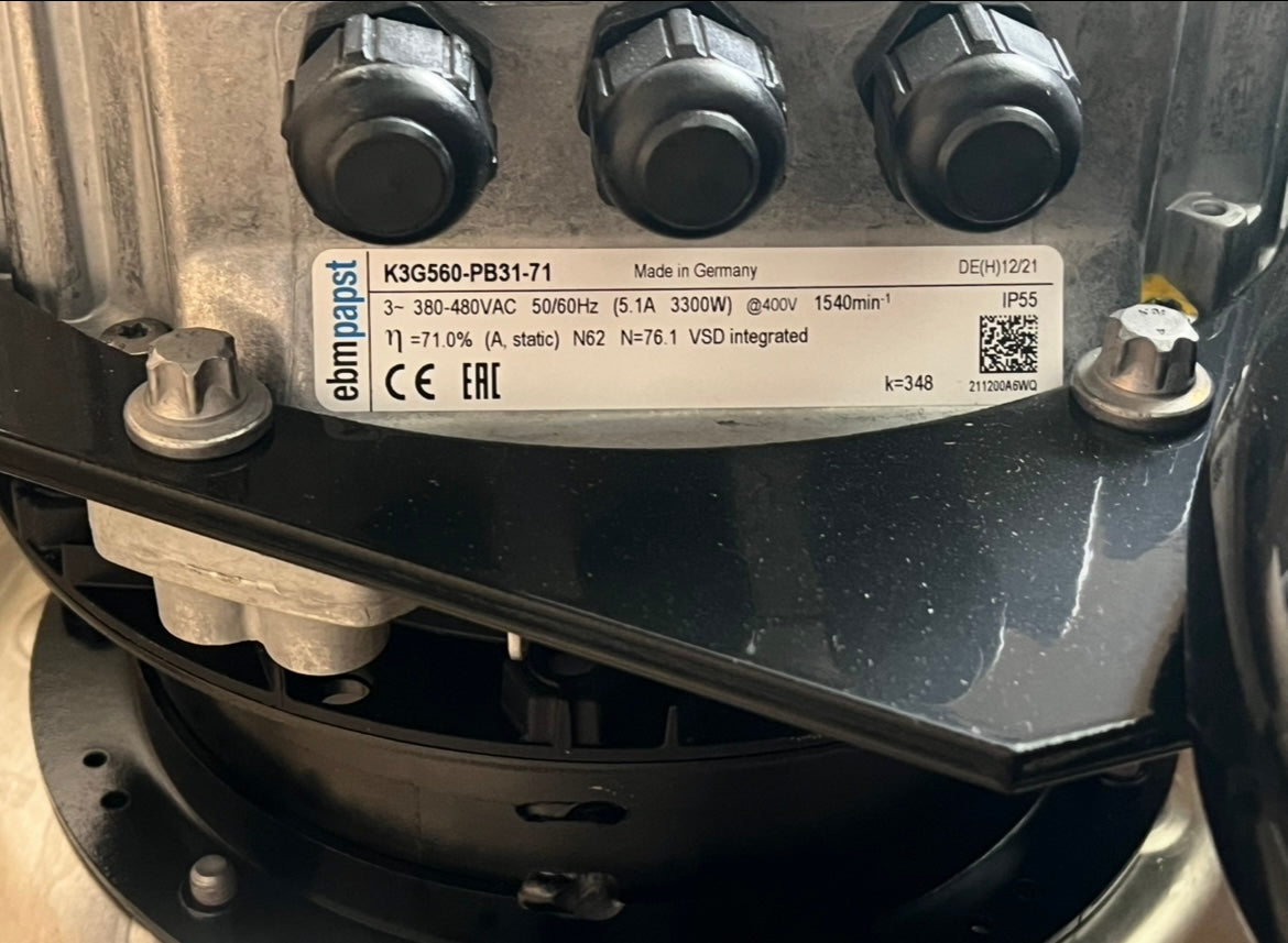 K3G560-PB31-71 Ebm-papst FAN Motor M3G150-IF 400V 3.3KW 5.1A 1540RPM