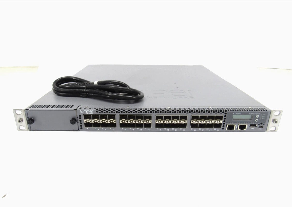 Juniper EX4550-32F-AFO 32-Port 1/10GbE SFP+ Switch 2x JPSU-650W-AC-AFO