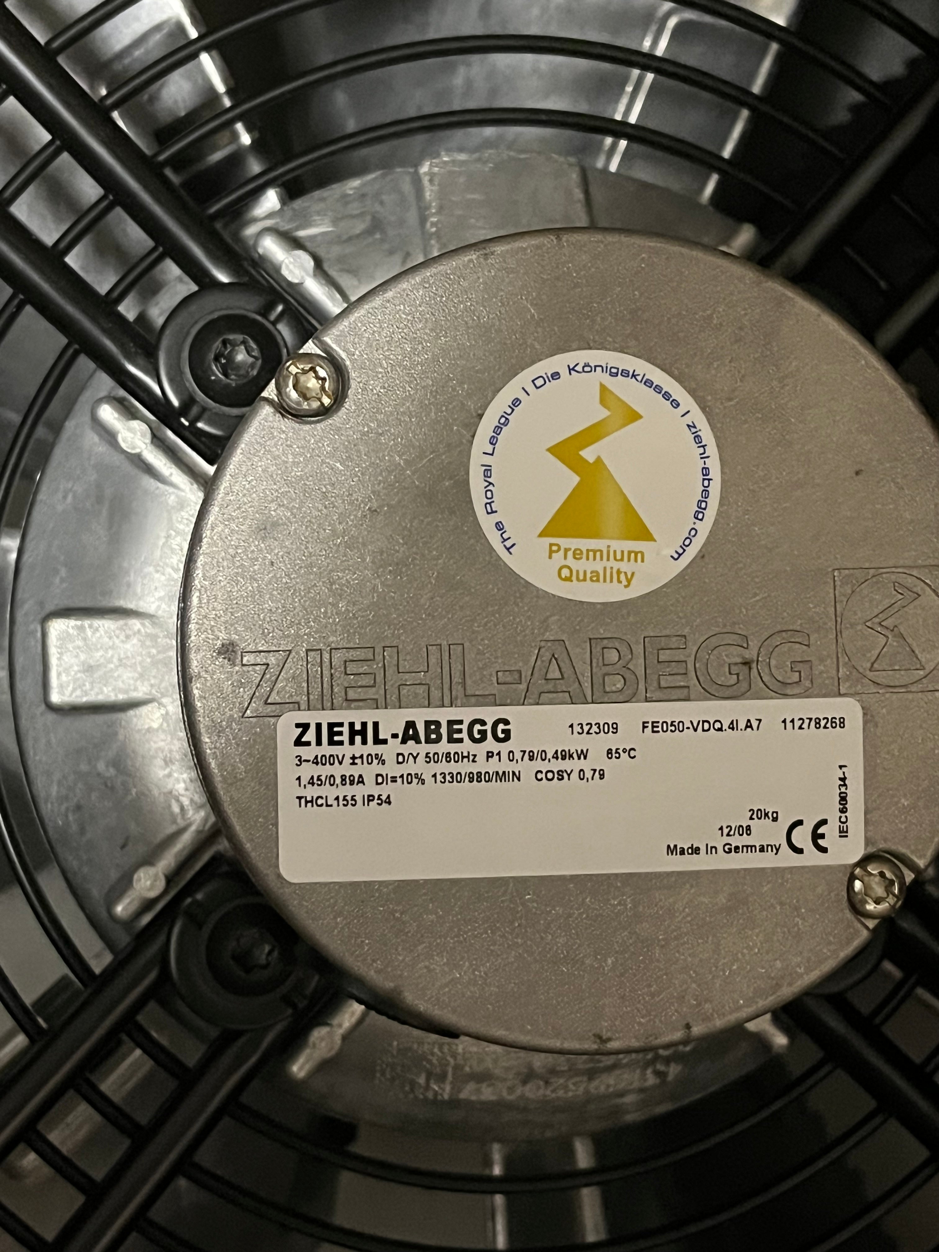 FE050-VDQ.4I.A7 ZIEHL-ABEGG Axial Fan 400V Professional Industrial Cooling Solution