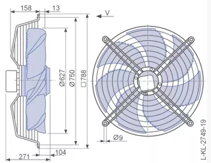 FE063-ADK.4I.6N ZIEHL-ABEGG Axial Fan