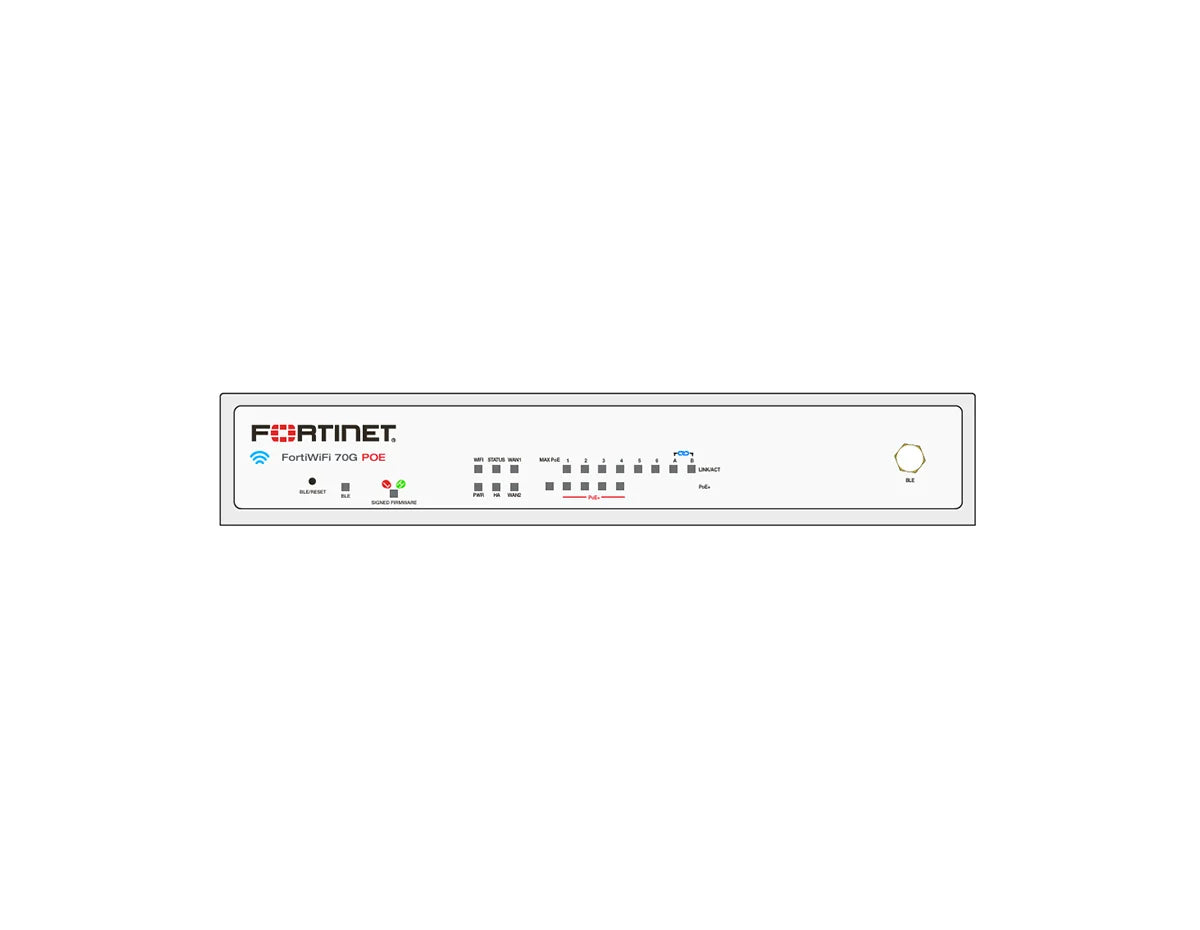 Fortinet FortiWiFi FWF-70G-POE Firewall + 3 Year Enterprise Protection