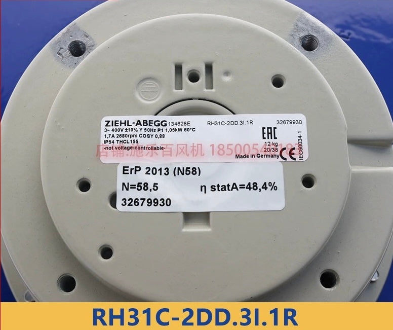 Brand new RH31C-2DD.3I.1R  ZIEHL-ABEGG centrifugal fan 3-400V 50/60HZ