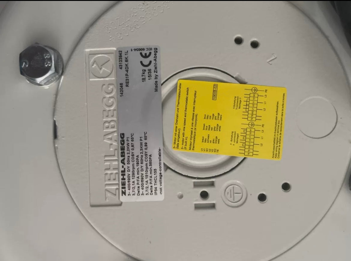 RG31P-4DK.8K.1L ZIEHL-ABEGG centrifugal fan