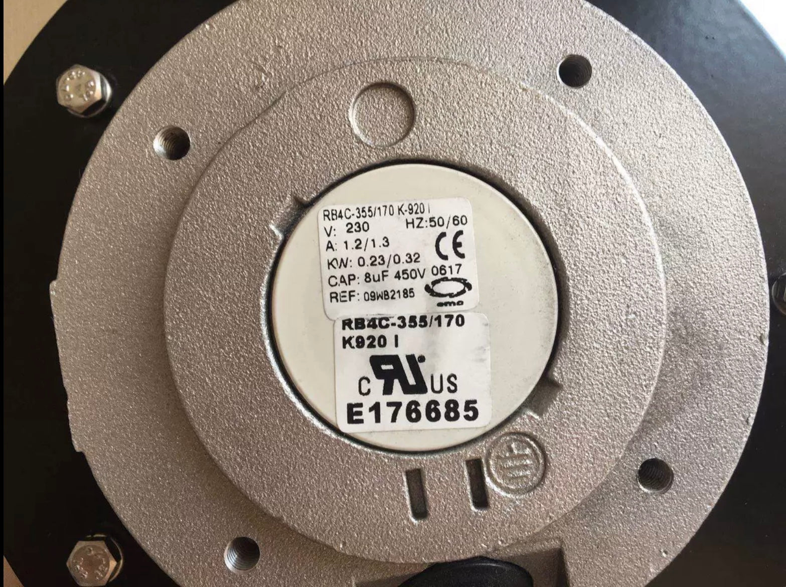 RB4C-355/170K9201 Ebm-Papst 230V 2.0A 205W 1350RPM Inverter Cooling Fan