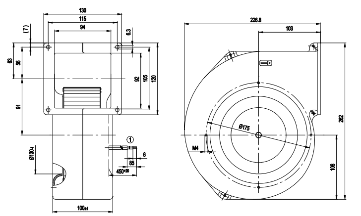 G1G160-BH39-52 Ebm-papst centrifugal fan