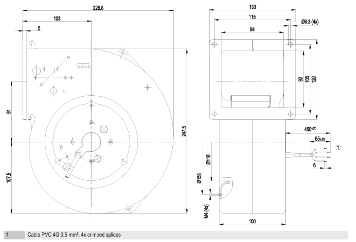 G2E140-AI28-01 ebm papst centrifugal fan