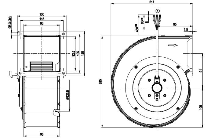 G2E140-PI51-11  EBMpapst Fan