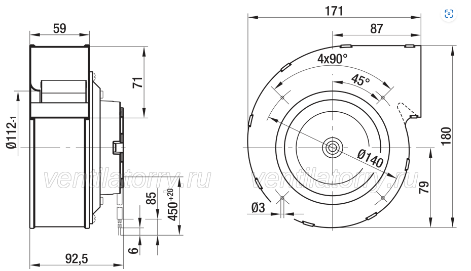 G3G133-DD11-02 ebm papst centrifugal fan