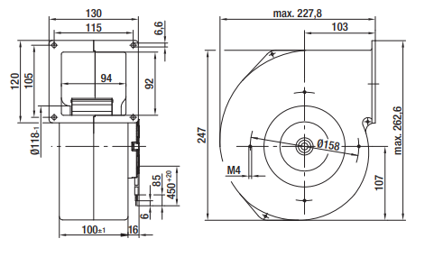 G3G140-AW21-12 ebm papst centrifugal fan Motor M3G055-CF