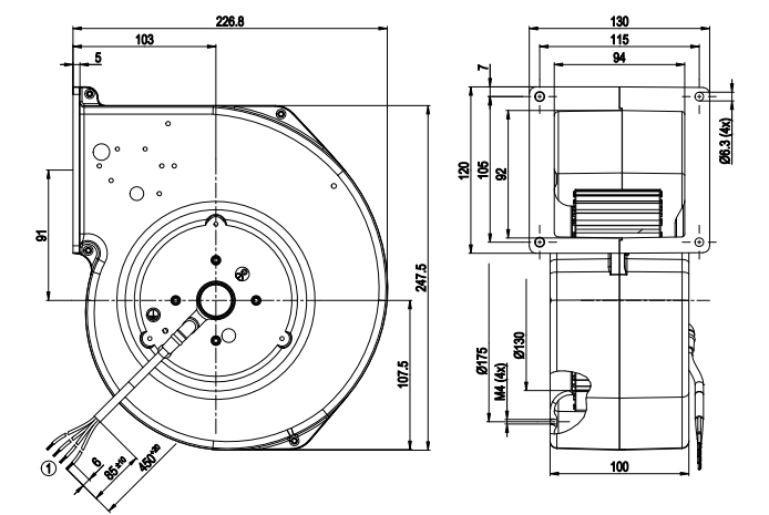 G4E160-AB01-01 EBMpapst Centrifugal Fans
