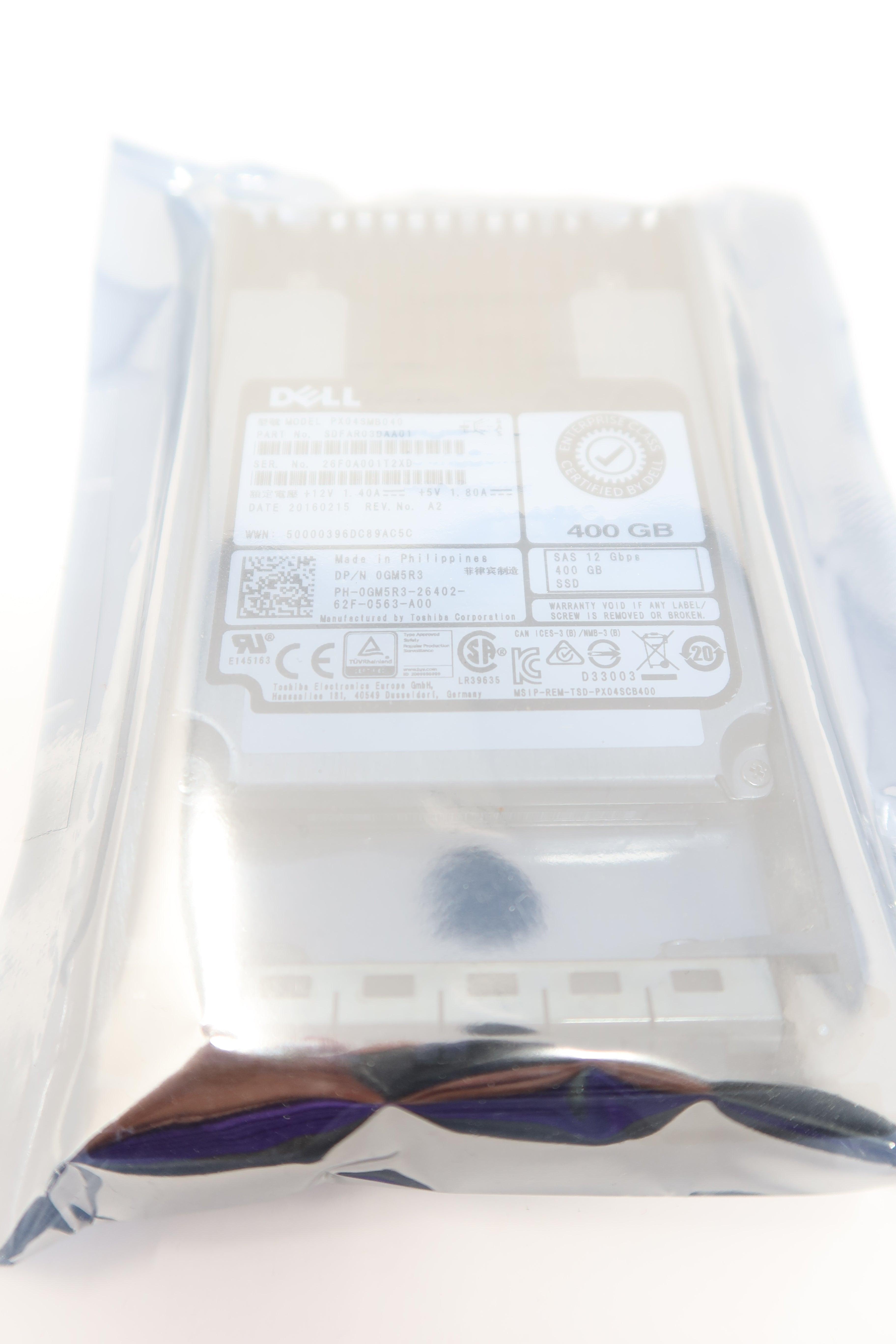 GM5R3 PX04SMB040 Dell 400GB 12G 2.5" MLC SAS-SSD Drive