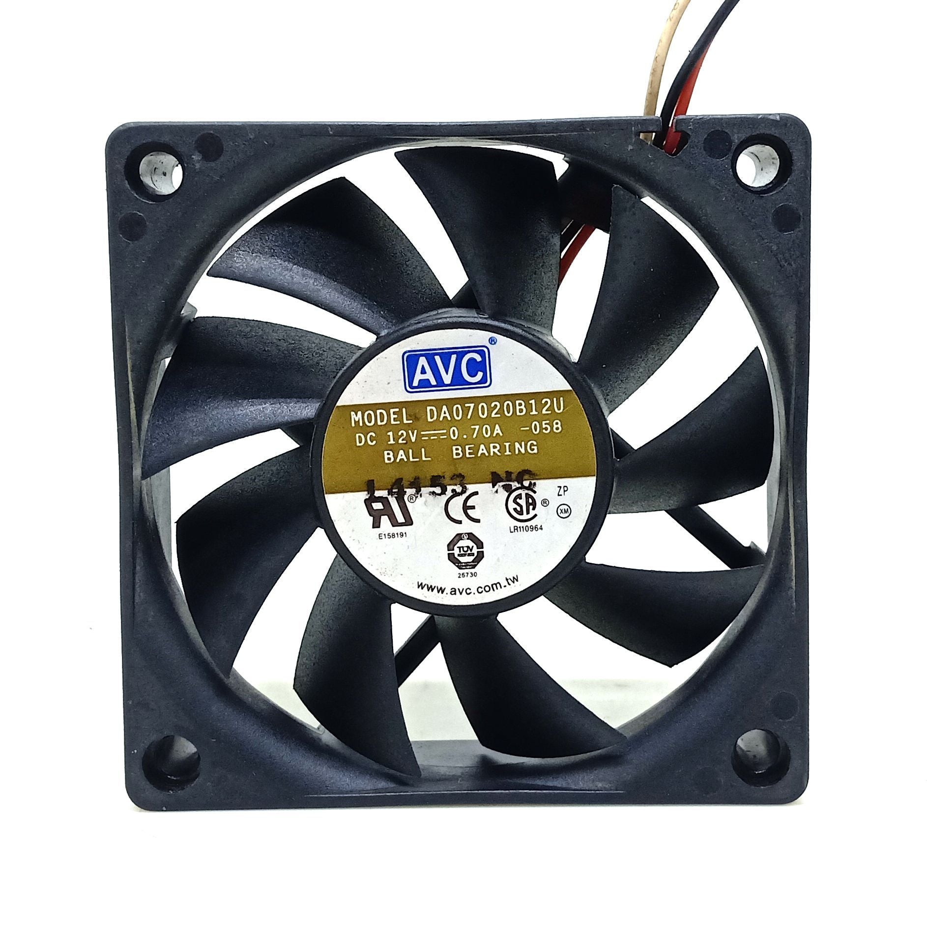AVC DA07020B12U 70x70x20mm 12V DC Axial Cooling Fan