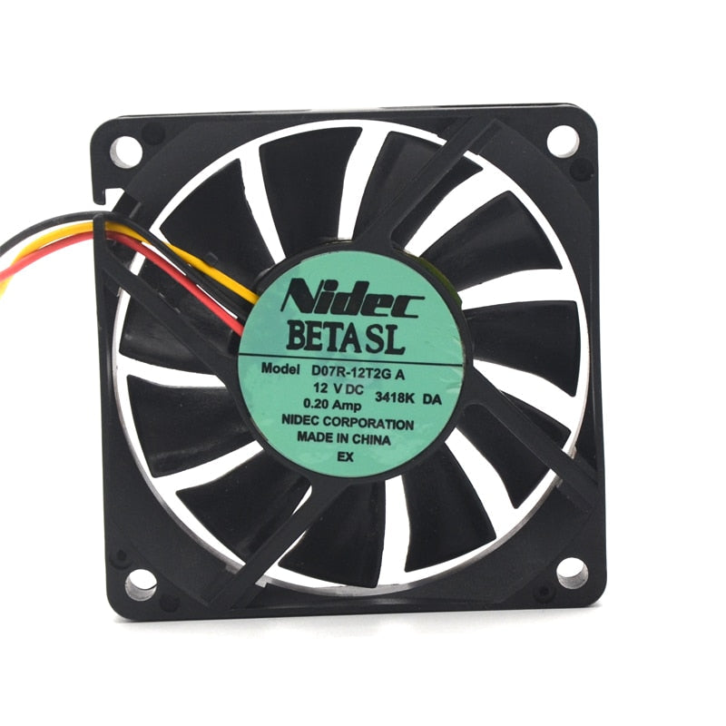 Nidec D07R-12T2G 12V DC 0.20A Axial Cooling Fan