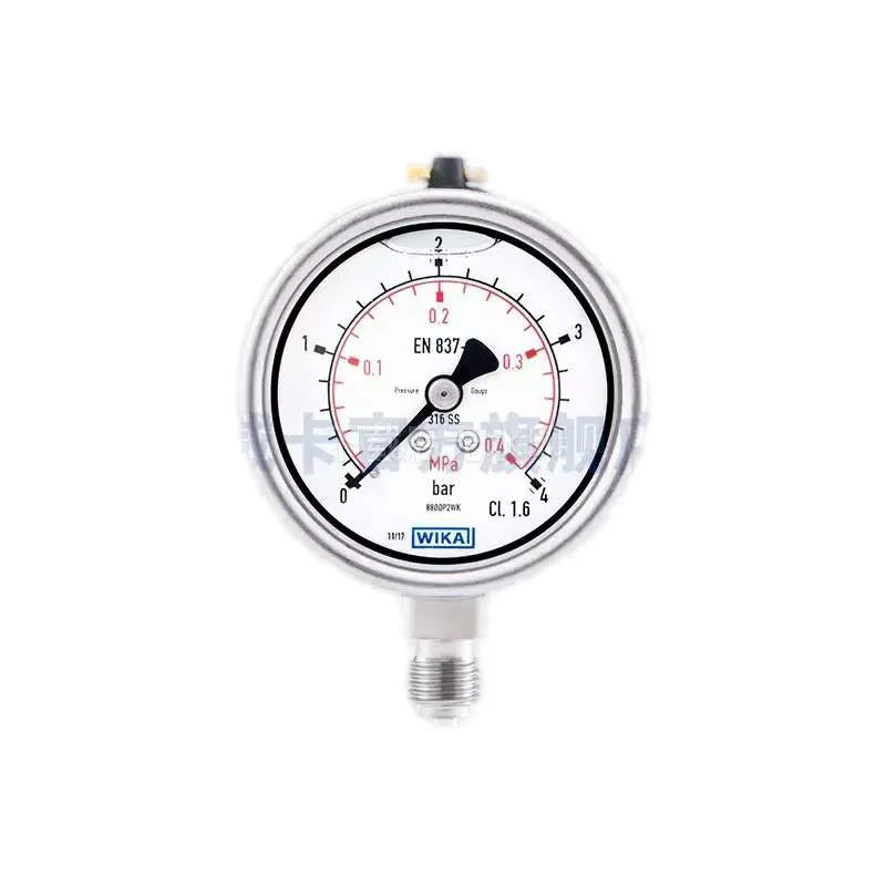 For WIKA EN831-1 Double Digital Back Barometer 213.53.063 Brass Pressure Gauge 100mm Liquid Application Size For Back Barometry