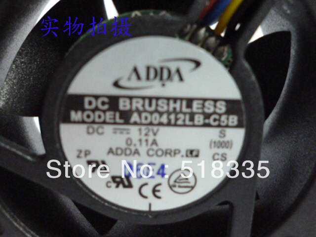 ADDA AD0412LB-C5B 40x40x20mm 12V DC 0.11A 4-Wire Axial Cooling Fan
